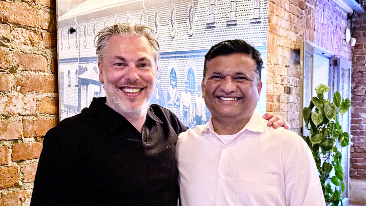 Magnus Malmström and Anil Ghegade at Sandvik. 